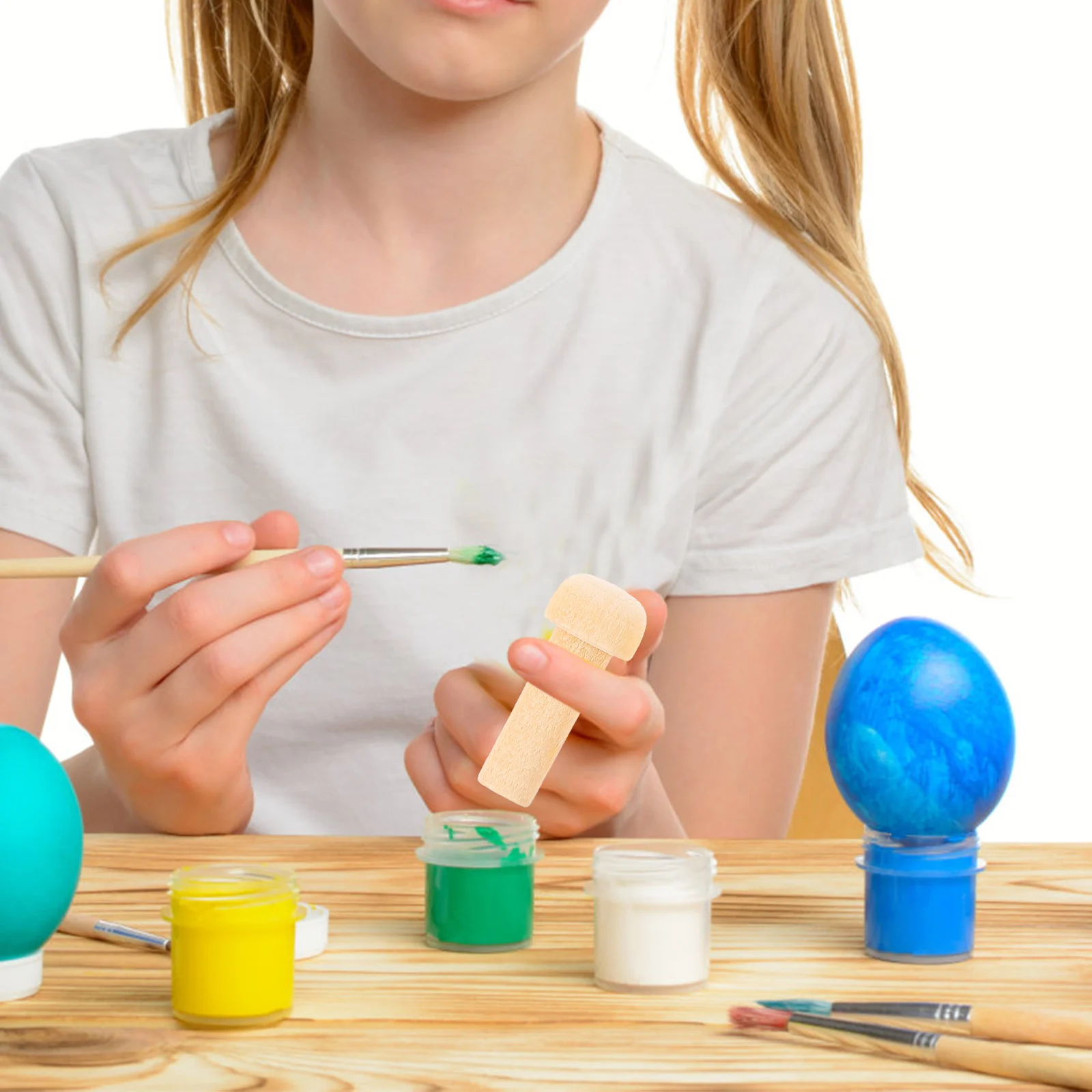 50 szt. Drewniane Grzybki Kołki Niedokończone Gładka Powierzchnia Łatwe do Malowania DIY Materiały Rzemieślnicze Dekoracje Domu Projekty Stolarskie 0,79x0,31