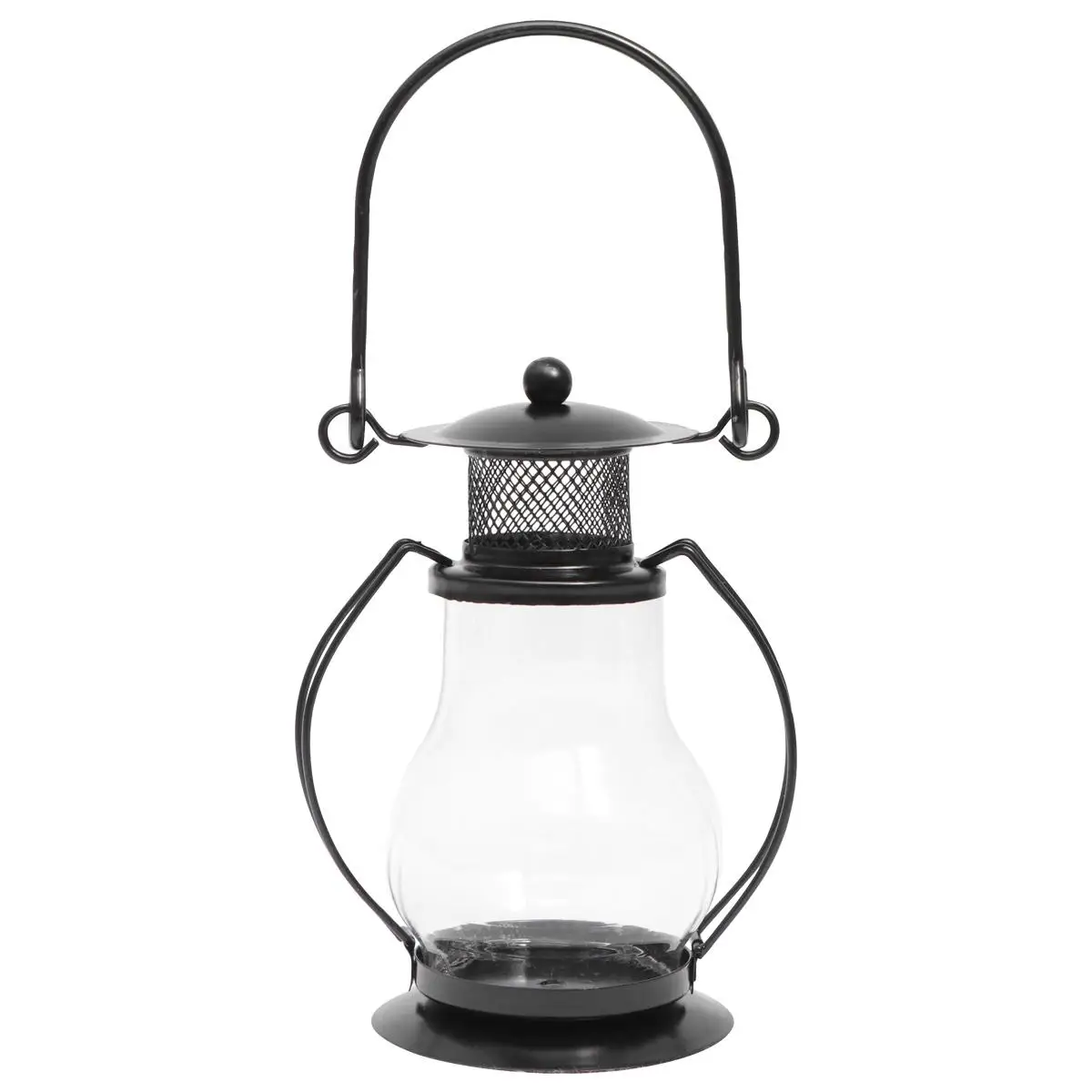 

Iron Candlestick Safe Retro Bedroom Dining Cafe Portable Handle Easy Remove Exquisite Detail Workmanship Home Decor
