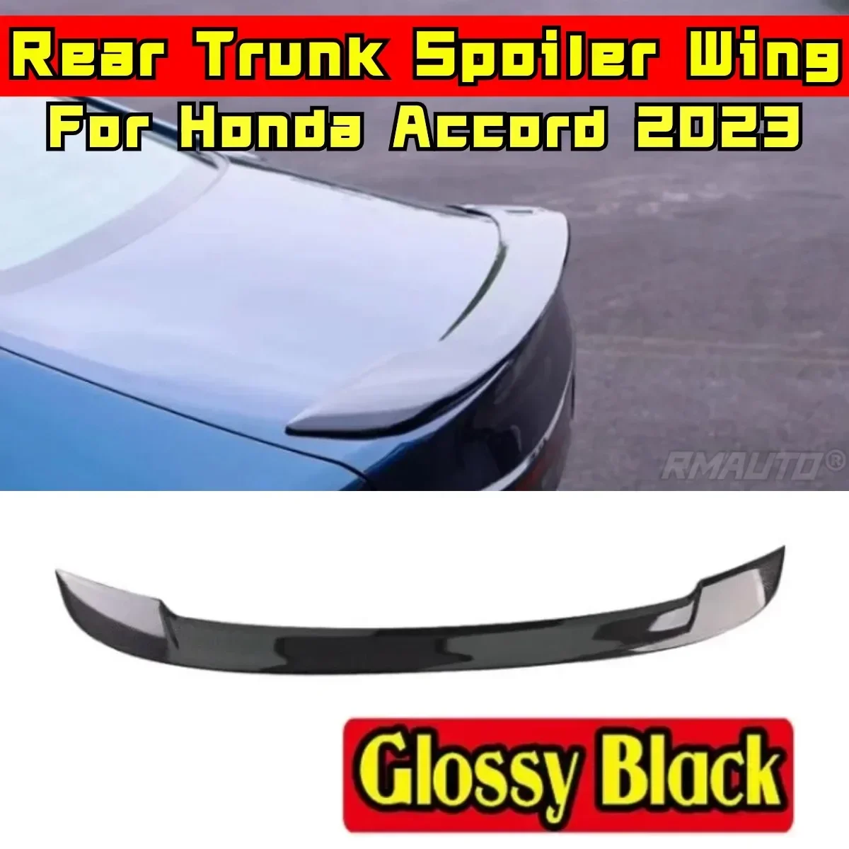 For Honda Accord Honda 11th Generation 2023+ Rear Spoiler Wing Body Kit ABS Plastic Car Rear Trunk Spoiler Car Accessories