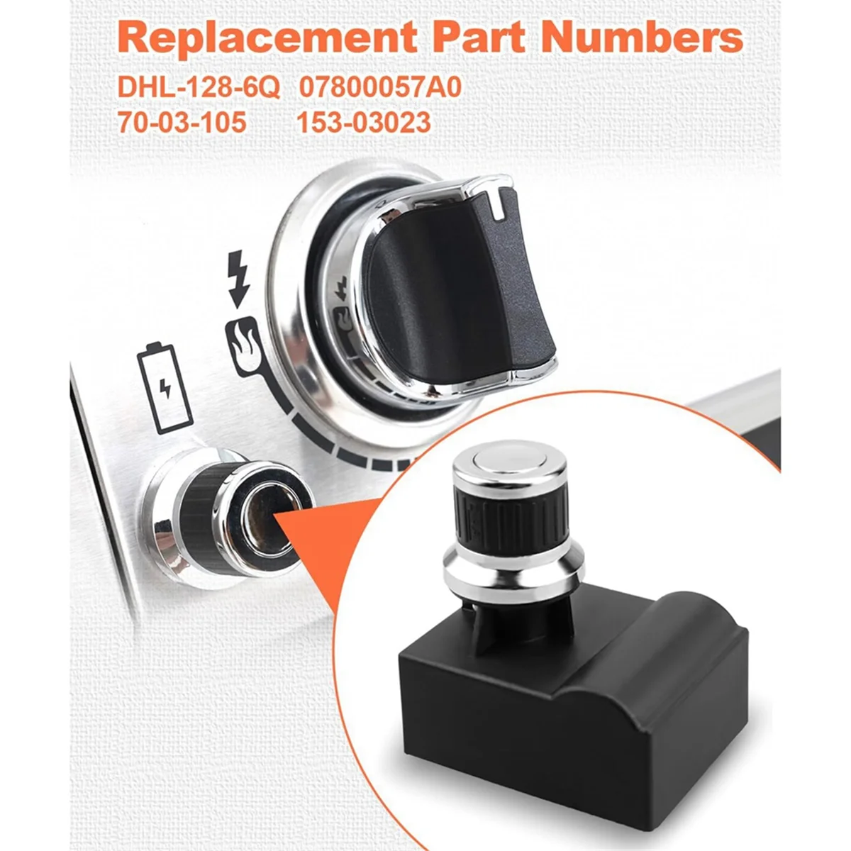 En Stock, DHL-128-6Q, encendedor de parrilla, botón pulsador de repuesto, encendedor de pulso para GR2210601-MM-00, Kit de encendedores de 6 salidas