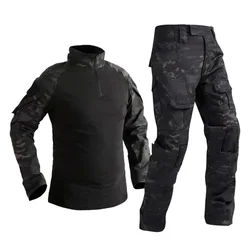 Tactical Suits Outdoor Paintball Men Clothing Uniform Waterproof Camo Shirts Cargo Pants Wear Resistant Suits