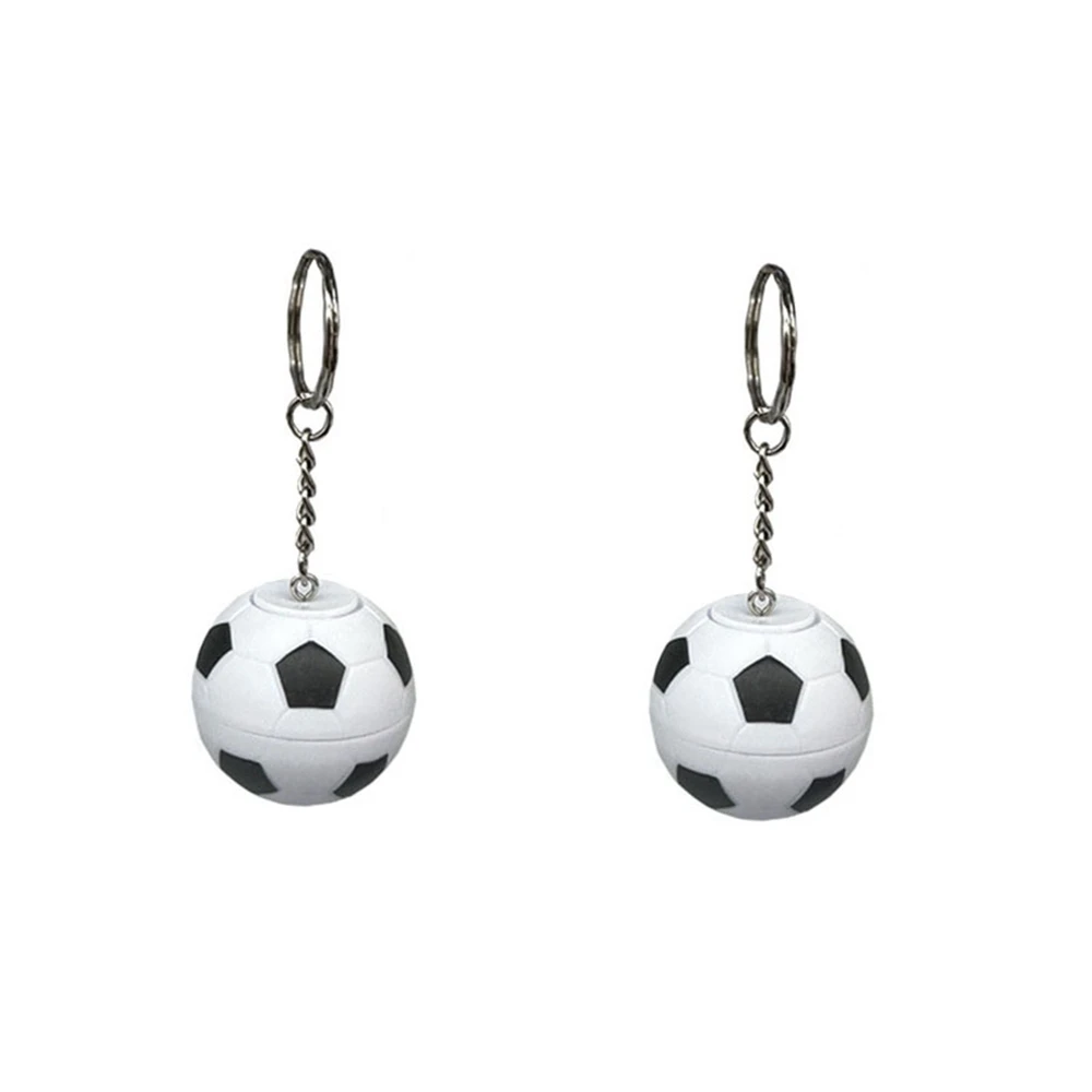 9Pcs Creative Soccer Keychains Stress Relief Stress Ball Rotate Football Shaped Pendant for Sports Bag Carnival Party Favors