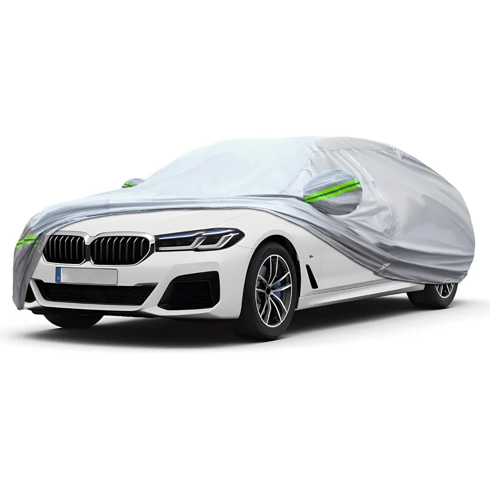 

6-Layer All-Weather Waterproof Car Cover for Sedans (188-198 Inches), Sun and Snow Protection