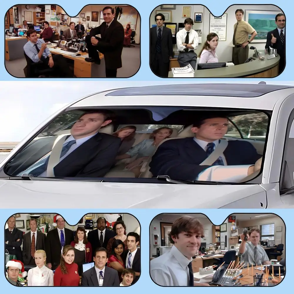 

The O-Office Michael Scott Sun Visor Retractable Car Sun Visor Anti-Glare UV Protection Front Window Sunshade