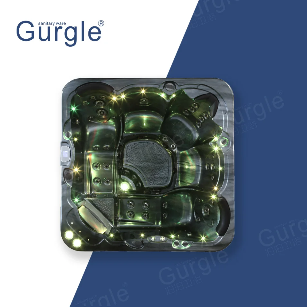 حوض استحمام ساخن في الهواء الطلق كسول أحواض سبا بركة Jacuzier دوامة تدليك حوض الاستحمام #4