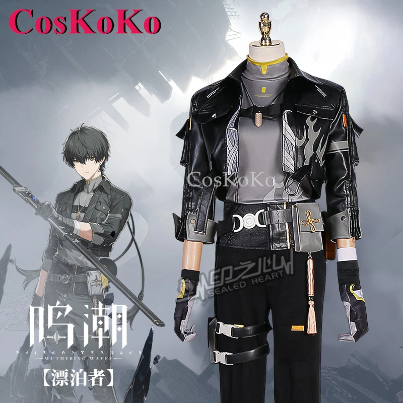 CosKoKo Men Rover Cosplay Game Wuthering Waves Costume V2.0 Fashion Handsome Combat Unifrom Halloween Party Role Play Clothing