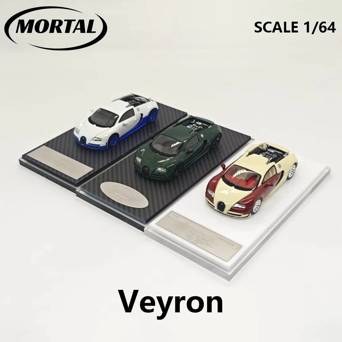 Mortal Model 1:64 Veyron Super Sports Diecast Model Car White&Blue / British Green / Cream & Burgundy Multiple Colors in Stock