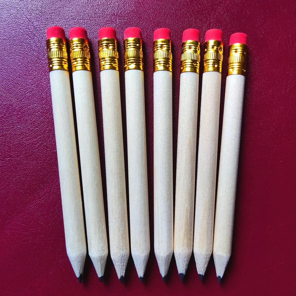 

60 шт. маленьких карандашей для гольфа, короткие деревянные карандаши с ластиком, для плавного письма, удобные для черчения, рисования и эскизов, инструмент для начинающих