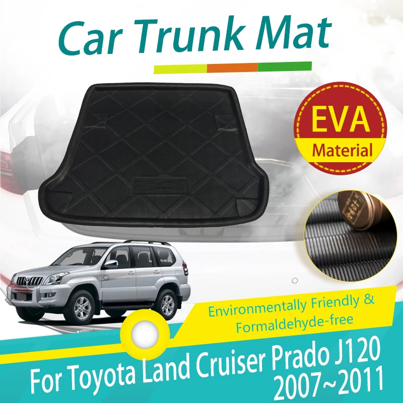 

Car Trunk Mats Fit For Toyota Land Cruiser Prado J120 2003~2009 Waterproof Boot Carpet Storage Pad Suitcase Rug Auto Accessories