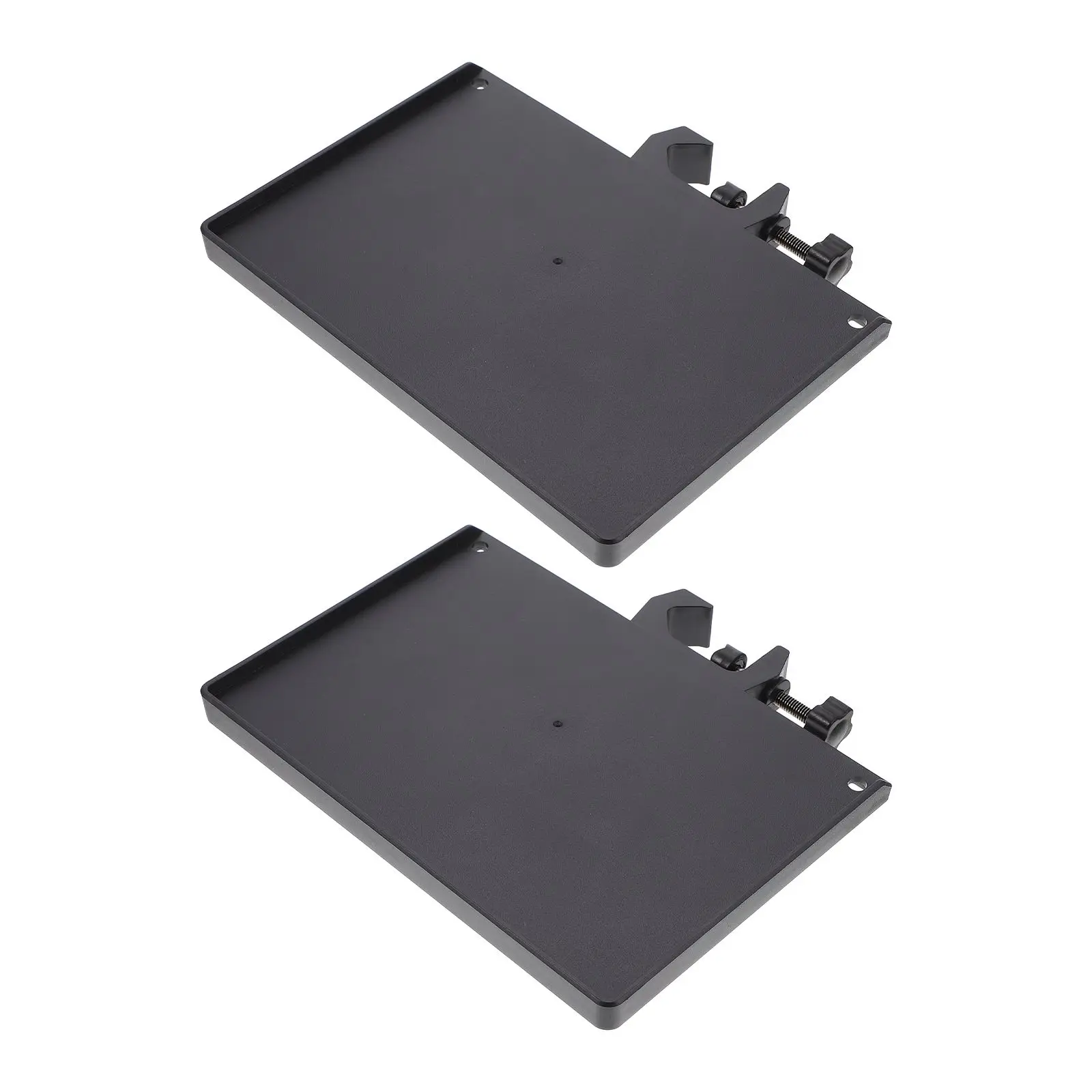 

2pcs Sound Card Tray Microphone Stand Small Clips Clamp-on Rack Black Live Broadcasting Durability ABS Material Angle Adjustable