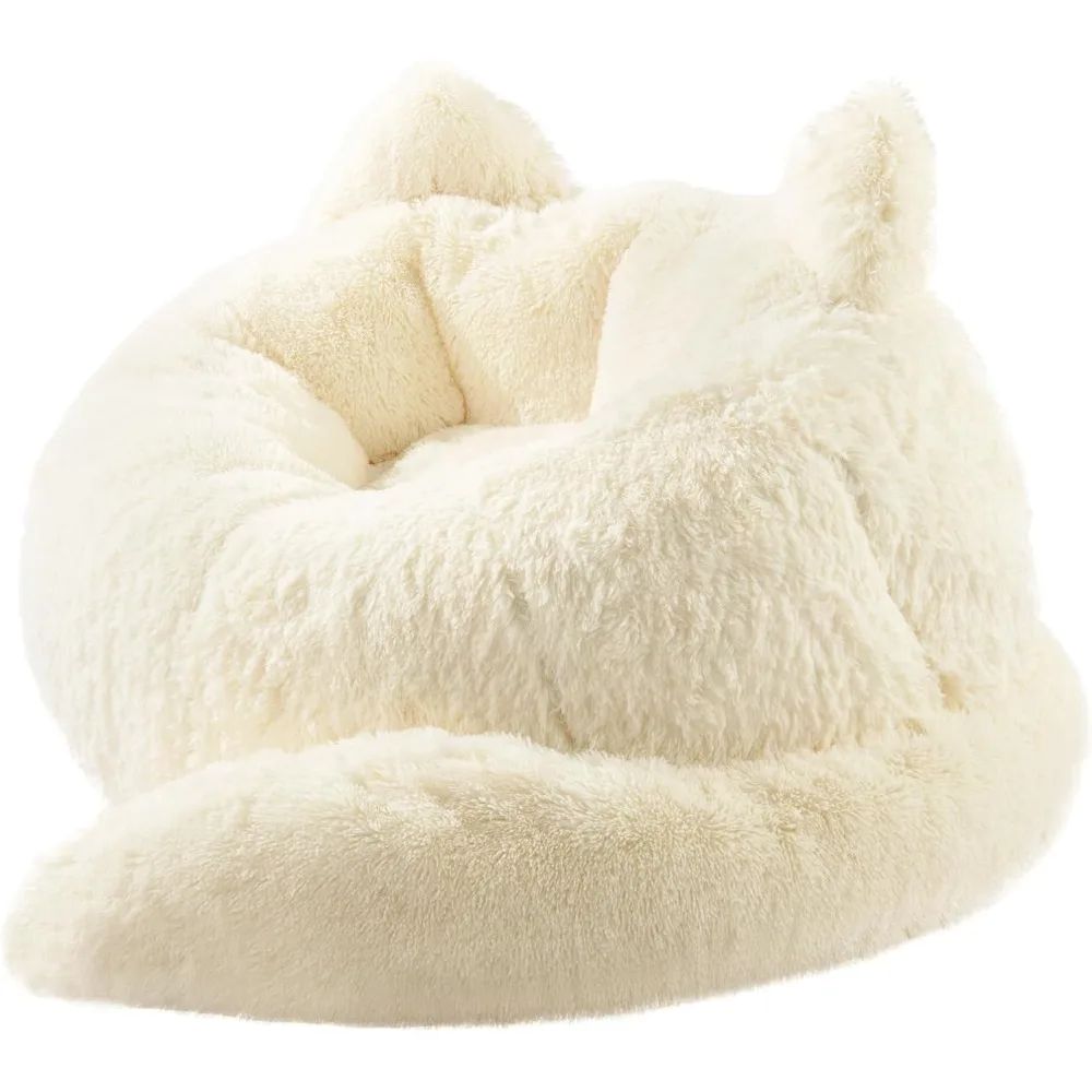 كرسي بين باج للبالغين المراهقين كراسي بين باج العملاقة من الفرو الصناعي مع حشو منفوش من القطيفة على شكل كيس القماش أريكة مريحة لهجة Fl #1