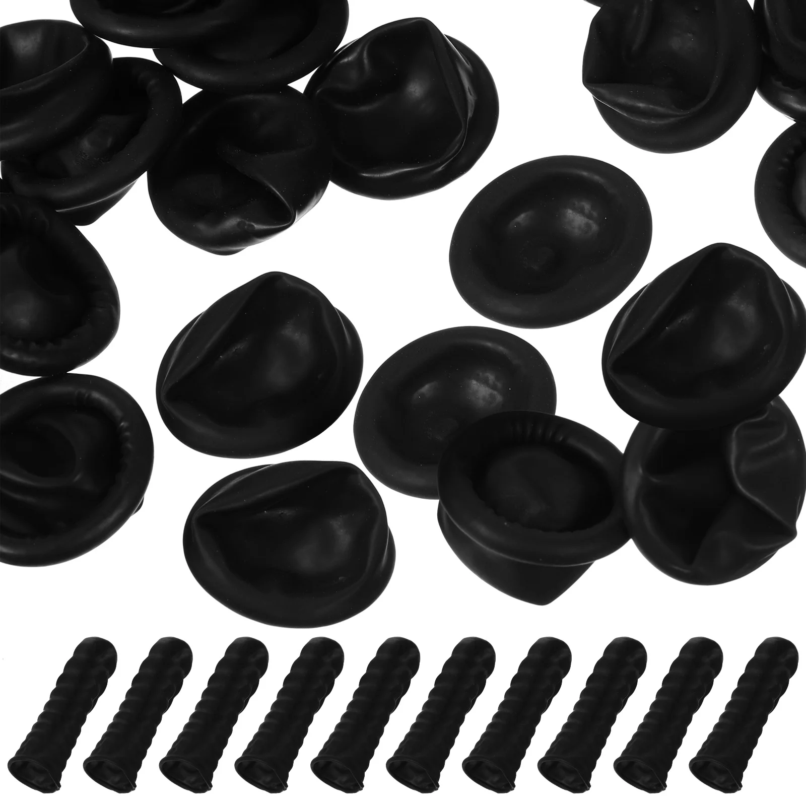 100 Pcs Thumb Anti-static Finger Cots Joint Sleeve Pain Relief Cover Emulsion Covers Protectors Sleeves