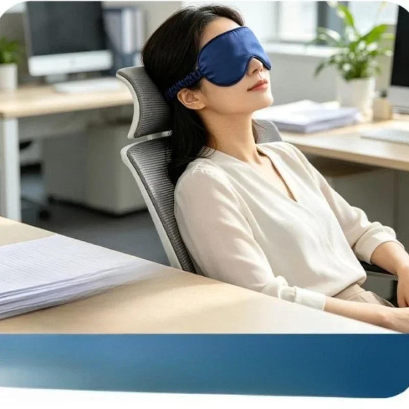 1PC Natural Silk Sleeping Eye Mask Portable Travel Eye Mask Double sided concealer Eye Care Tools Sleep Care