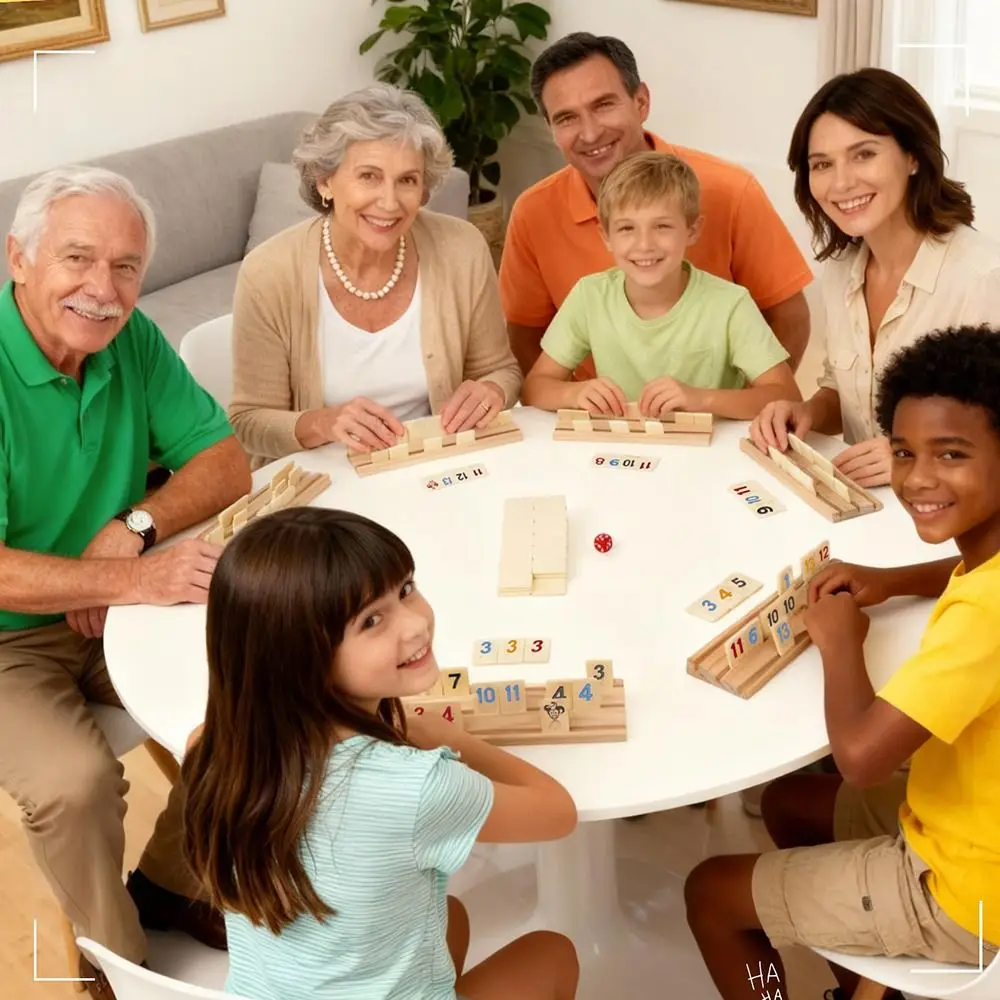 

106 шт. настольные игры, деревянная игра Rummikub, 106 плиток, портативный чехол, плитка Rummy, дорожный набор, игра в кубик Rummy, интерактивная игра для родителей и детей