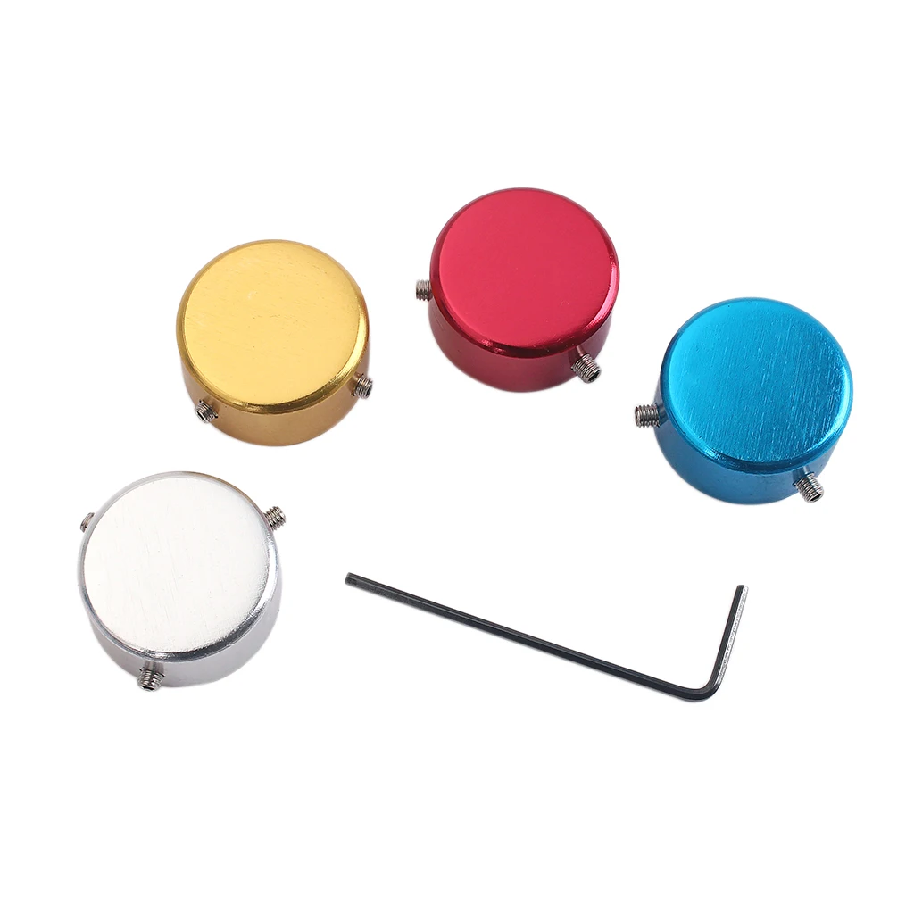 

AA90 4PCS Guitar Pedals Footswitch Topper Aluminium Alloy Guitar Effect Foot Nail Cap for Guitar Effects