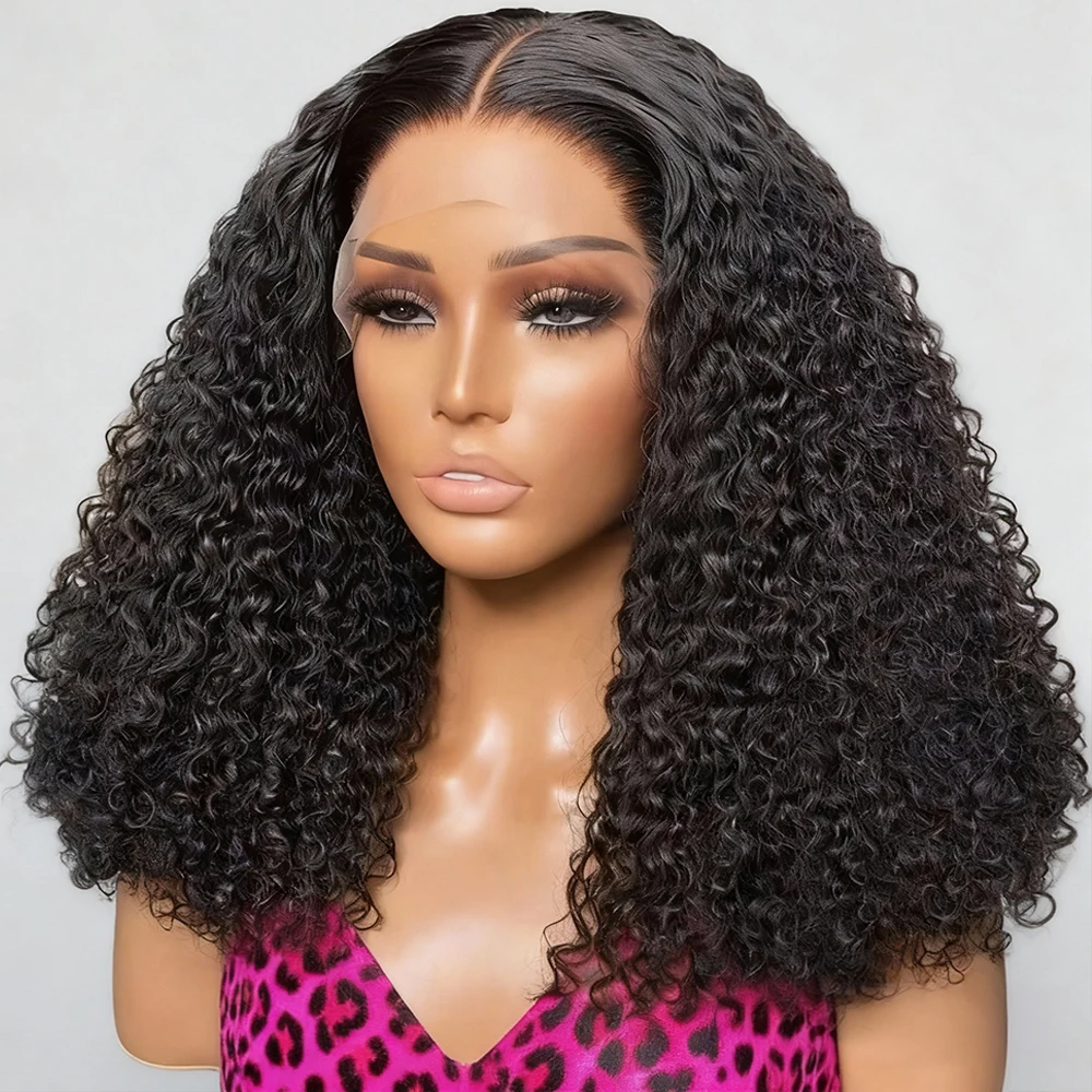 قبل قطع موجة عميقة 7x5 غلويليس الباروكات شعر الإنسان جاهز لارتداء شعر مستعار بوب مجعد 13x6 الدانتيل الجبهة الباروكات ارتداء والذهاب قبل قطعها شعر مستعار الدانتيل