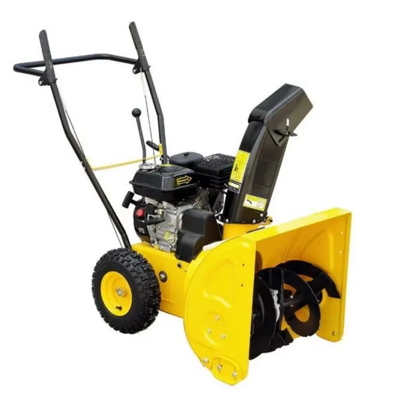 Snow Season School City Snowplow 13 Horsepower Road Surface Clearing Snow Plow Truck Hand-push Dual Tire Road Snow Throwing Car