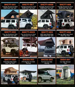 Hliníkový střešní stan pro 4 osoby s pevnou skořepinou, kempingový stan do auta, hliníkový střešní stan s pevnou skořepinou 10 nejlepší prodej Střešní stan Suzuki Jimny - №6