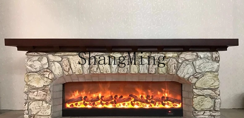 ZYY ريترو تقليد الحجر عباءة 1.2/1 3/1.42/1.5 متر مقلد لهب فرن التدفئة الأساسية