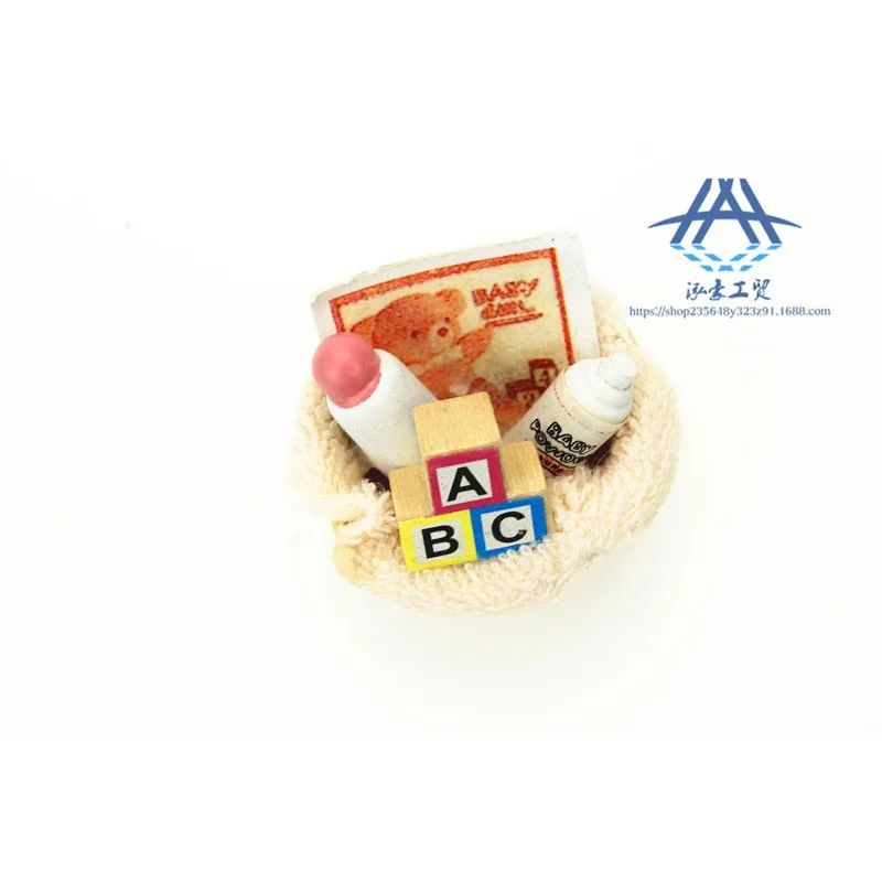 Mini panier de biberon en poudre de lait 1:12, jouets miniatures, modèle de scène, accessoires de photographie, accessoires d'ornement de maison de poupée