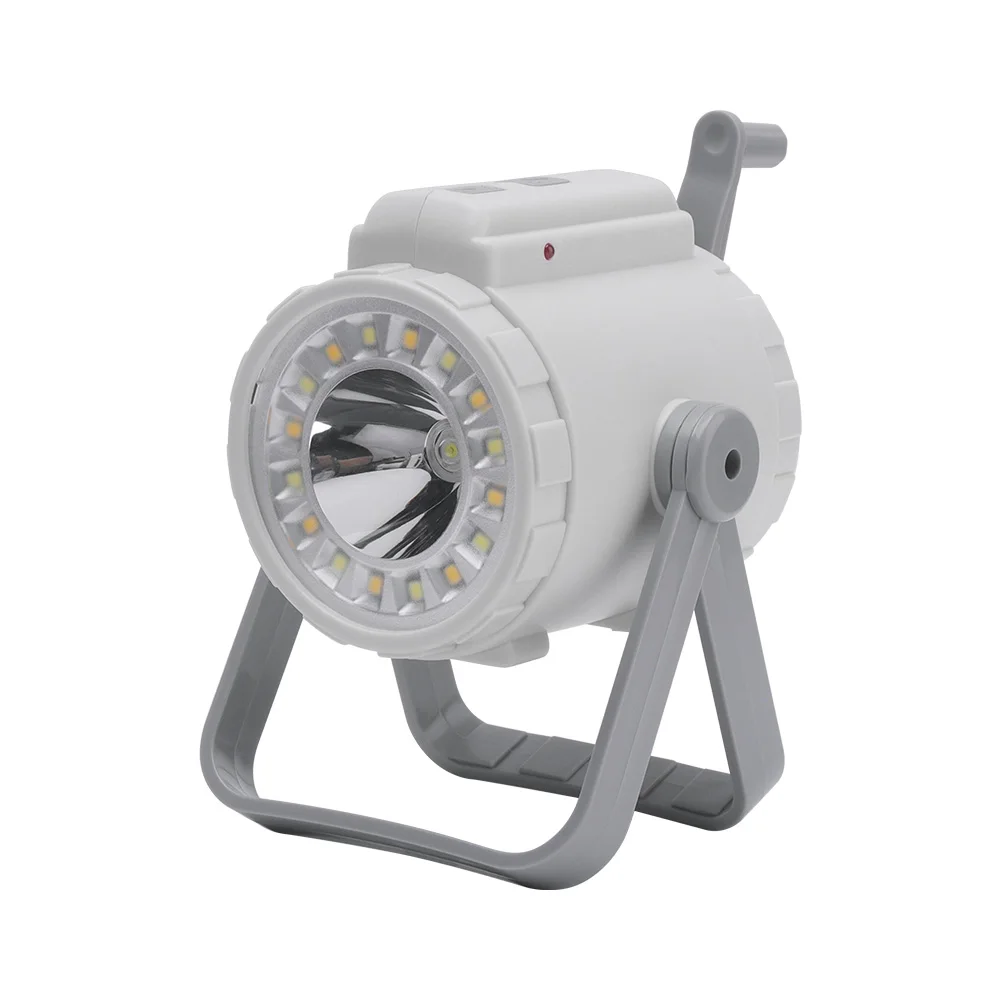 

BORUiT Hand Crank Powered Camping Light Outdoor Tent Light 1800mAh USB C Charging Multifunctional Hand Dynamo LED Flashlight