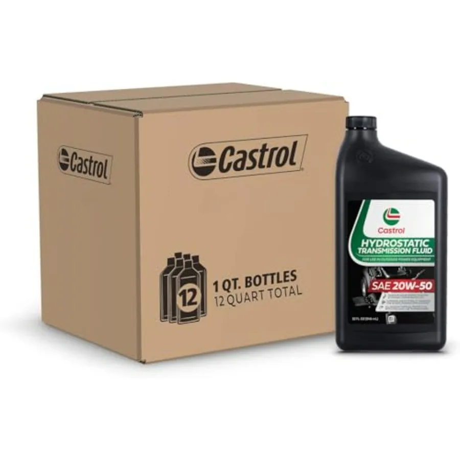

SAE 20W50 Hydrostatic Transmission Fluid for Use in Outdoor Power Equipment API GL4 12 Pack 1 Quart