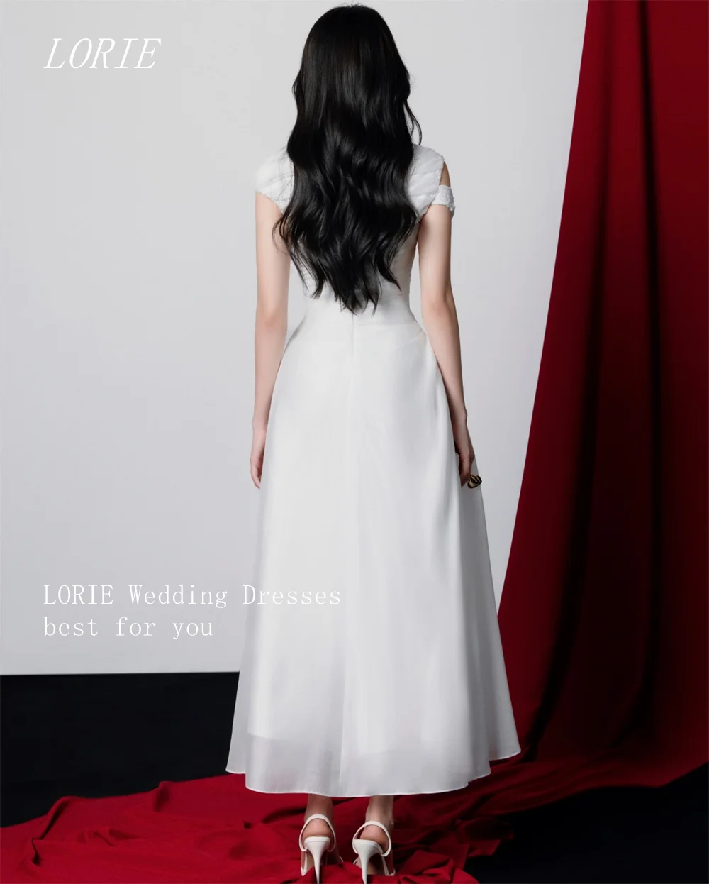 LORIE Luxury A Line Wedding Dress Illusion Scoop Bridal Dresses Noval Korean Style Wedding Gown Customized 2026