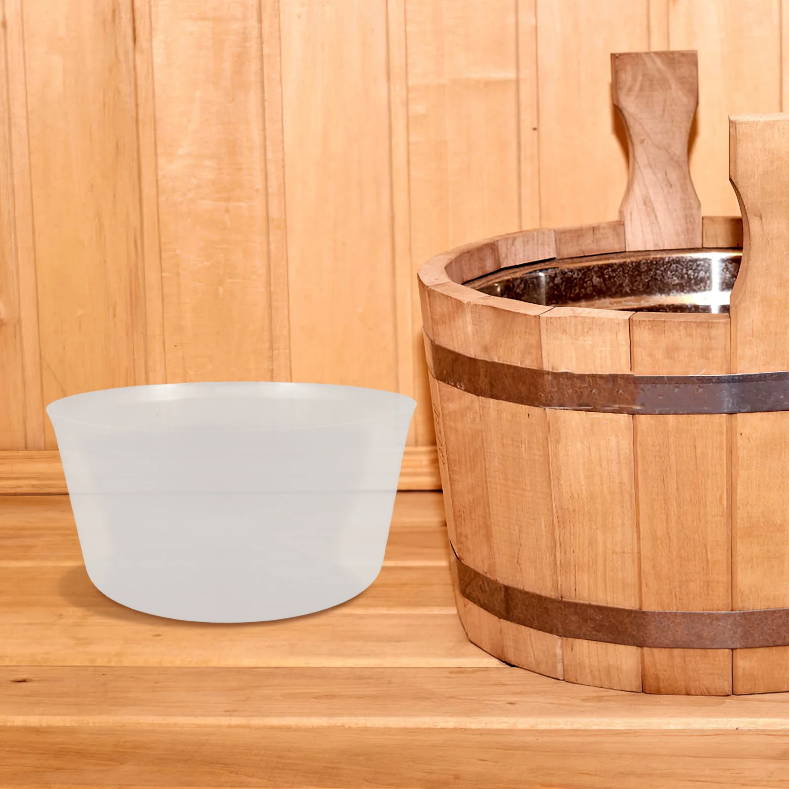 

Liner Steam With Handle Spa Accessory Traditional Wooden Water Bucket Sauna Heater Bucket Sauna Accessories Set