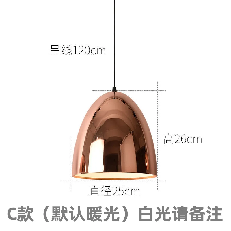 Nordic Modern Simple Style Rose Gold Iron Lamp Shade Minimal LED Ceiling Pendant Light Crystal Chandelier for Restaurant Bedroom