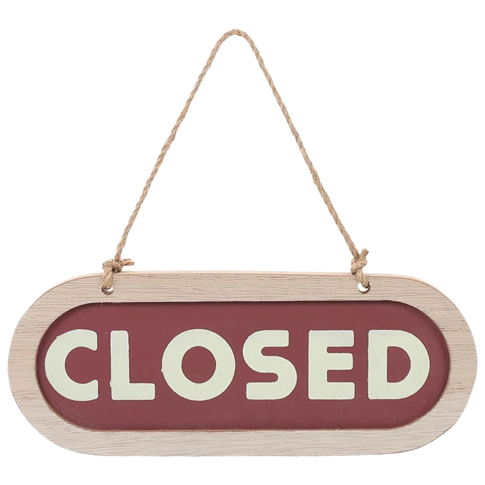 Doppelseitiges geschlossenes Ladenbrett mit Seil, Holzschild zum Öffnen und Schließen, Geschäftstür-Hängeetikett für Shop, Bar, Hotel