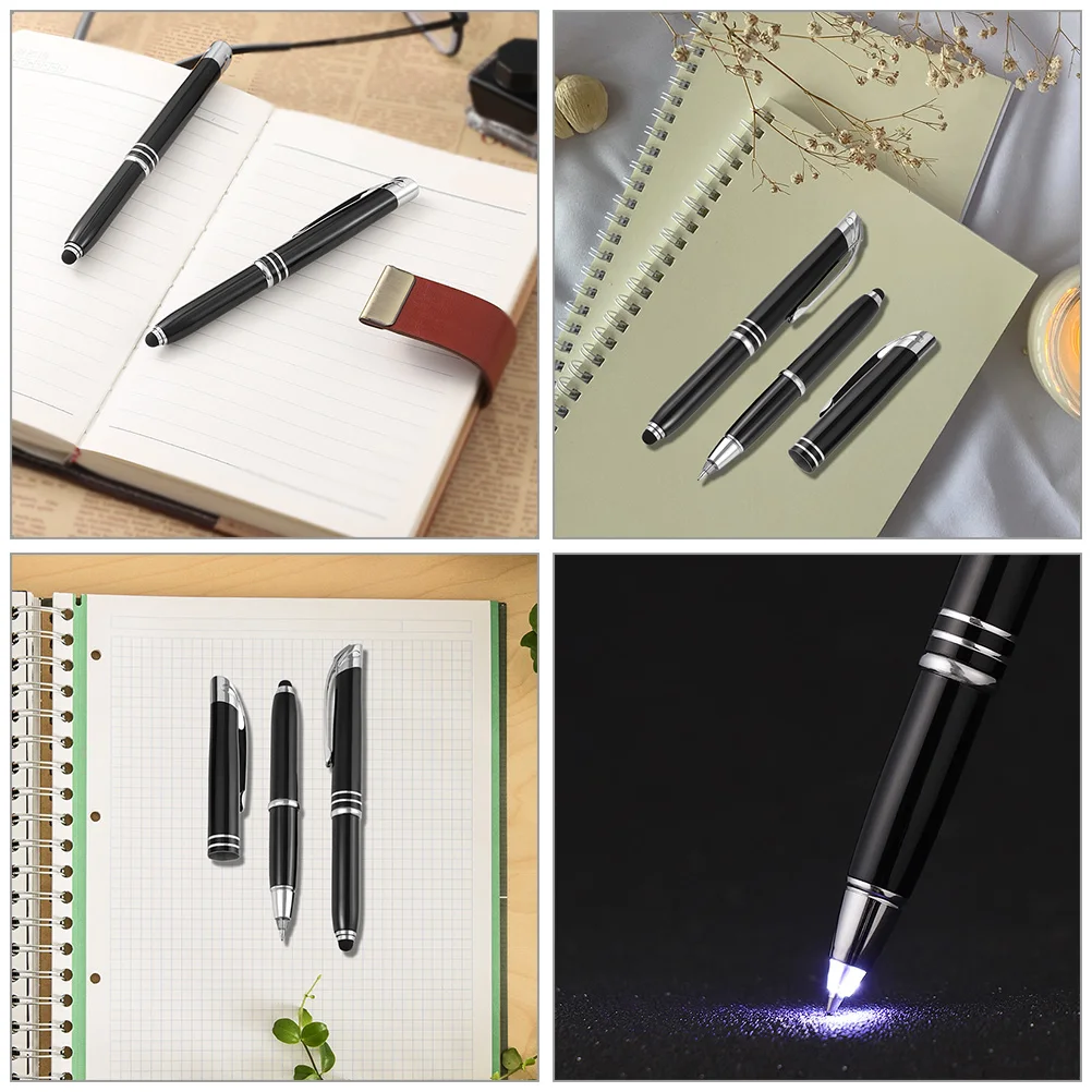 

3 Pcs LED Light Ballpoint Pen with Luminous Design for Touchscreen Device Household Office Stationery Writing Tool