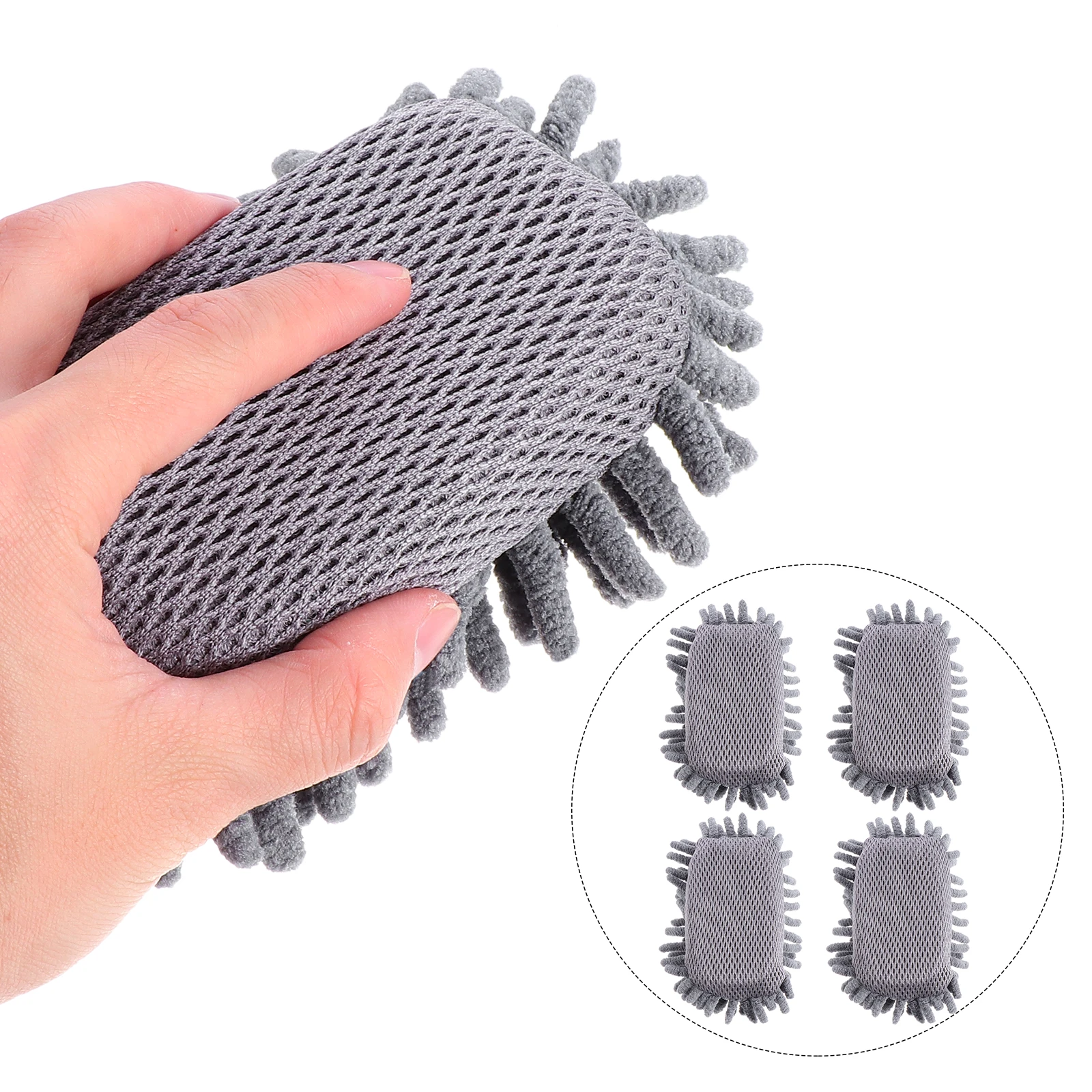 

4Pcs Whiteboard Blackboard Eraser Dustless Chenille Portable Washable School Office Home Classroom Chalk Cleaner