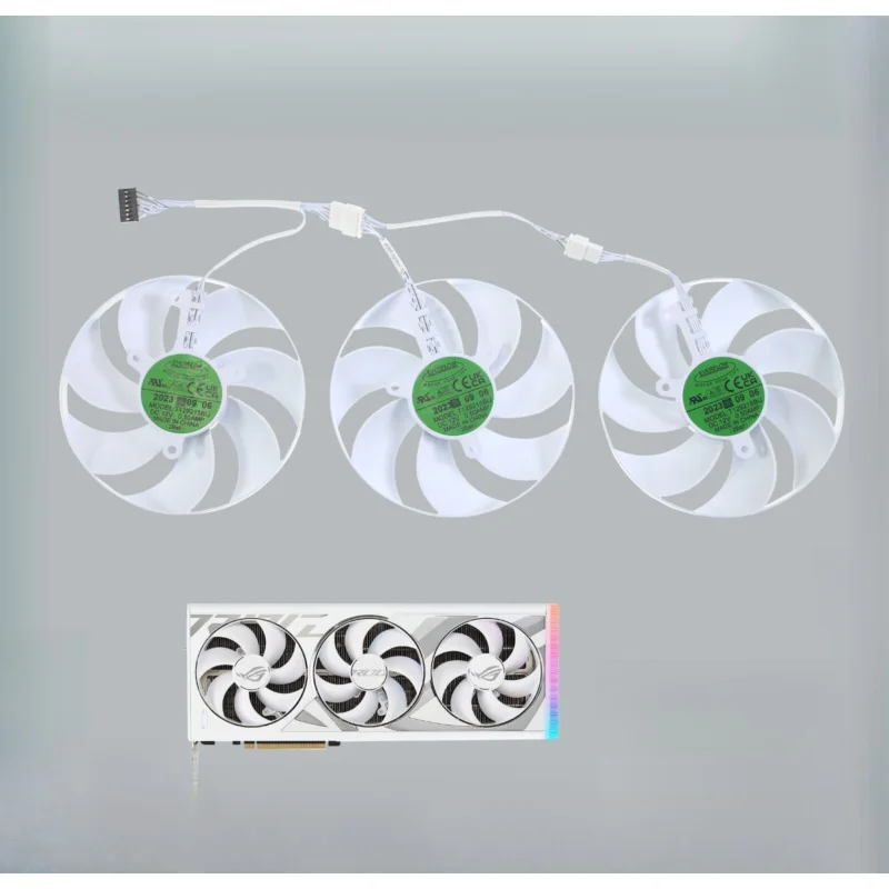 Graphics card fan For ASUS ROG Strix GeForce 4080 RTX 4090 White OC Edition Fan