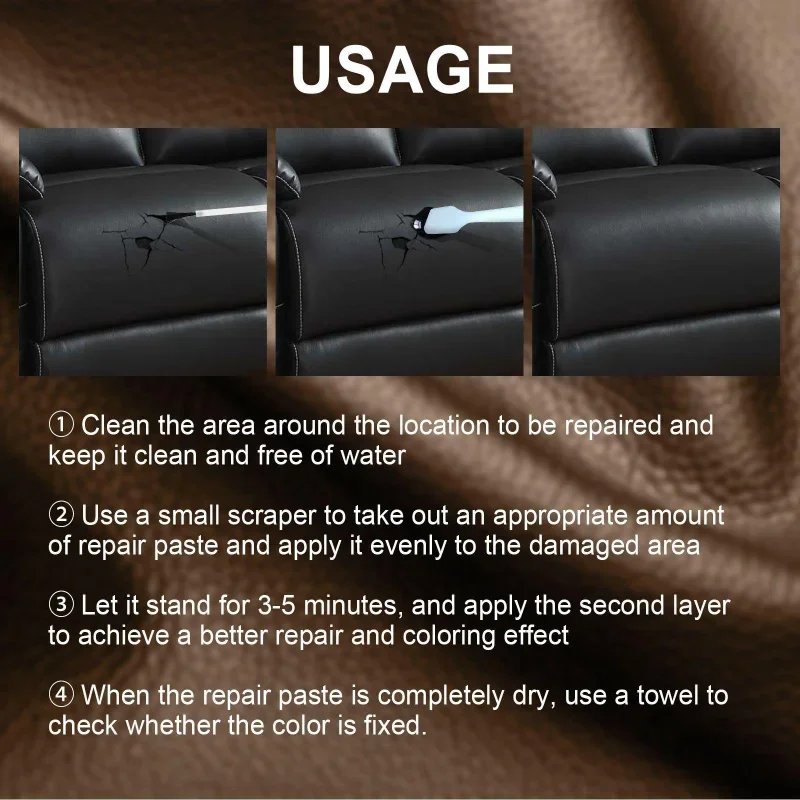 20ml Leather Repair Gel Colorful Repair Scratches Cracks Home Car Seat Leather Complementary Refurbishing Cream Repair Paste view 4