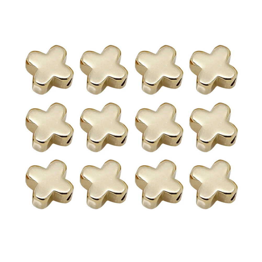 

20 Pcs Four-leaf Beads Beading Kits DIY Jewelry Scattered Bracelet Golden