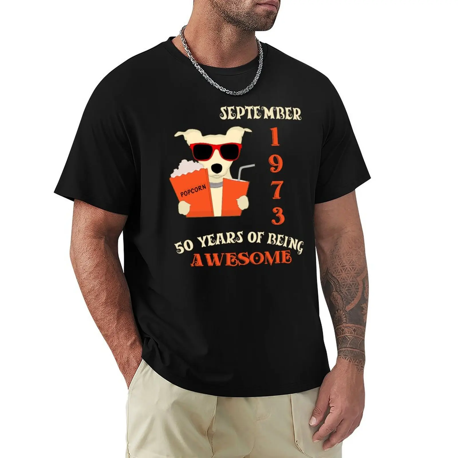 

Vintage 50 Years of Being Awesome 1973 September T-Shirt blanks new gifts and t-shirts Men's t shirts