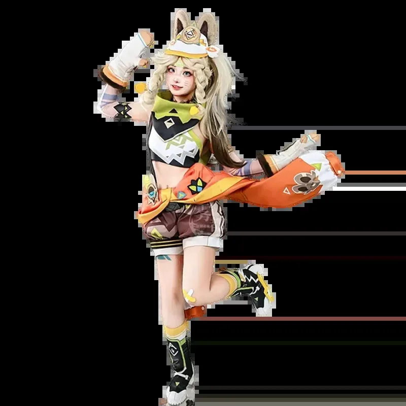 

CyGenshin Impact Kachina Cosplay Costume Adult Women Anime Carnival Halloween Party Masquerade Game Outfit Premium Cos Wig