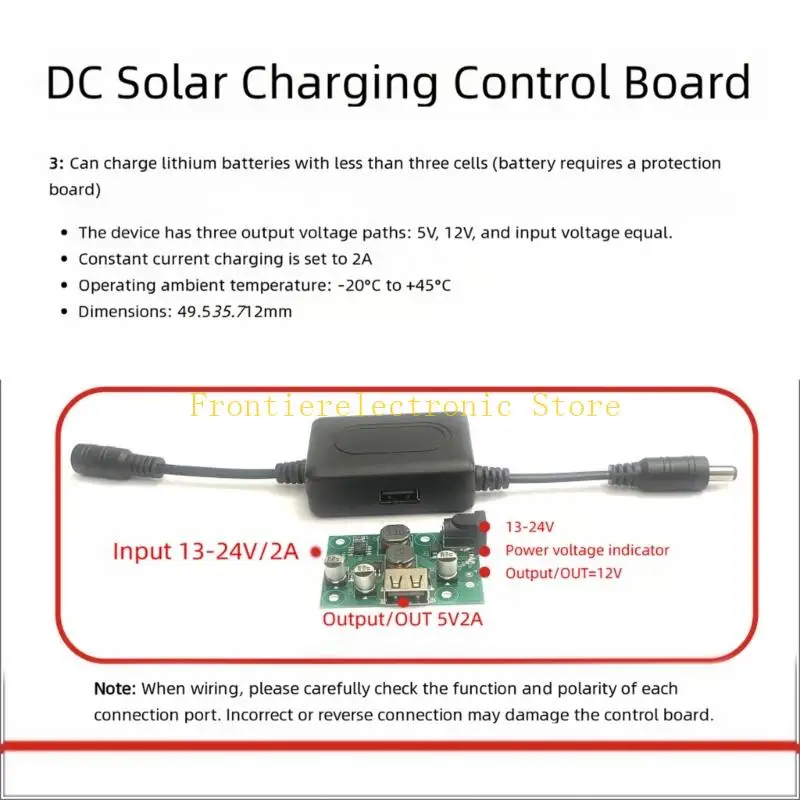 G8DB Compactly Solar Panel Regulator Solar Controller With 12V Stabilized Output 5V USB Port For Portable Electronics