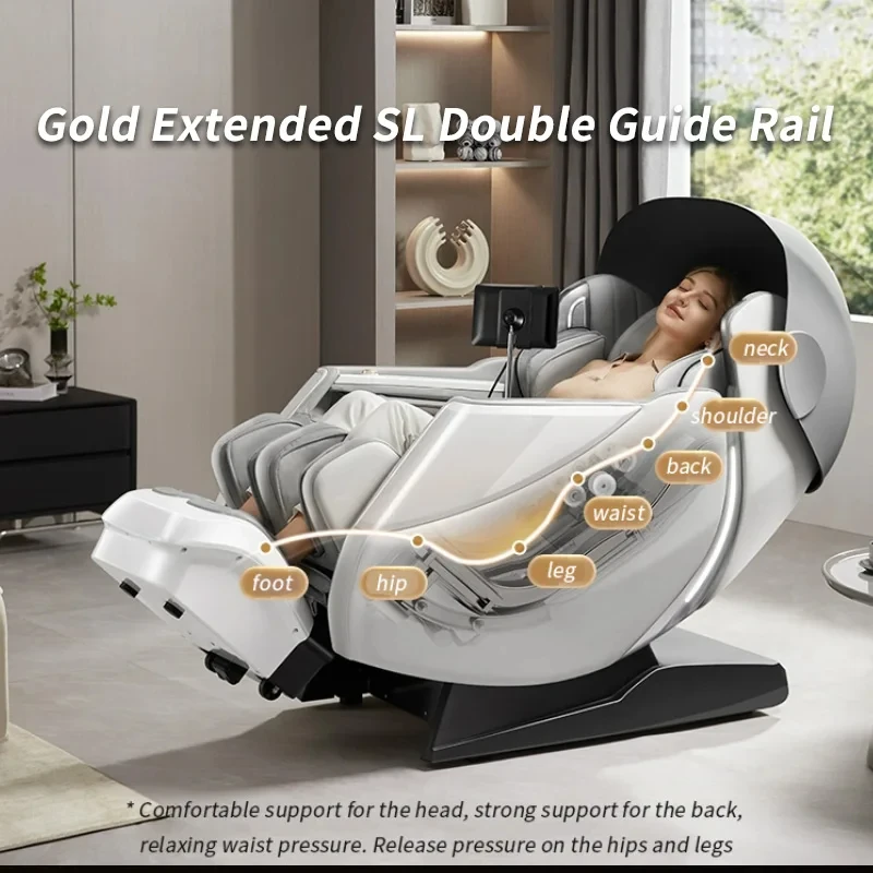 3 Year Warranty 4D Luxury SL Track Recliner Zero Gravity Rocking Massage Chair Full Body Airbag Electric Back Heated Massager
