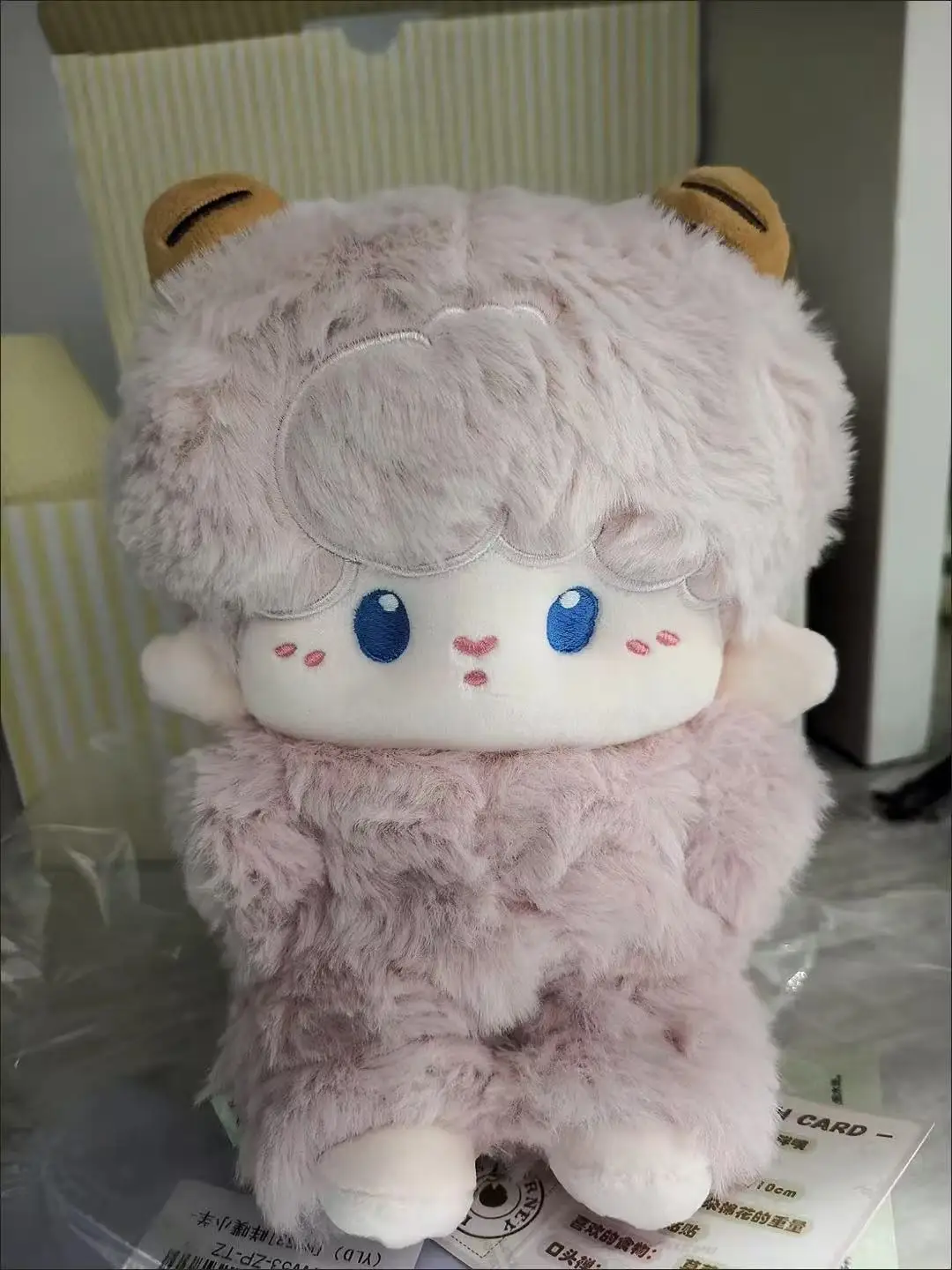 

Stuffed 20cm Luna's Wonderful Journey Pink Mehpu Lamb Cotton Doll Clothes Plush Toy Children Adults Collectible Cotton Gifts