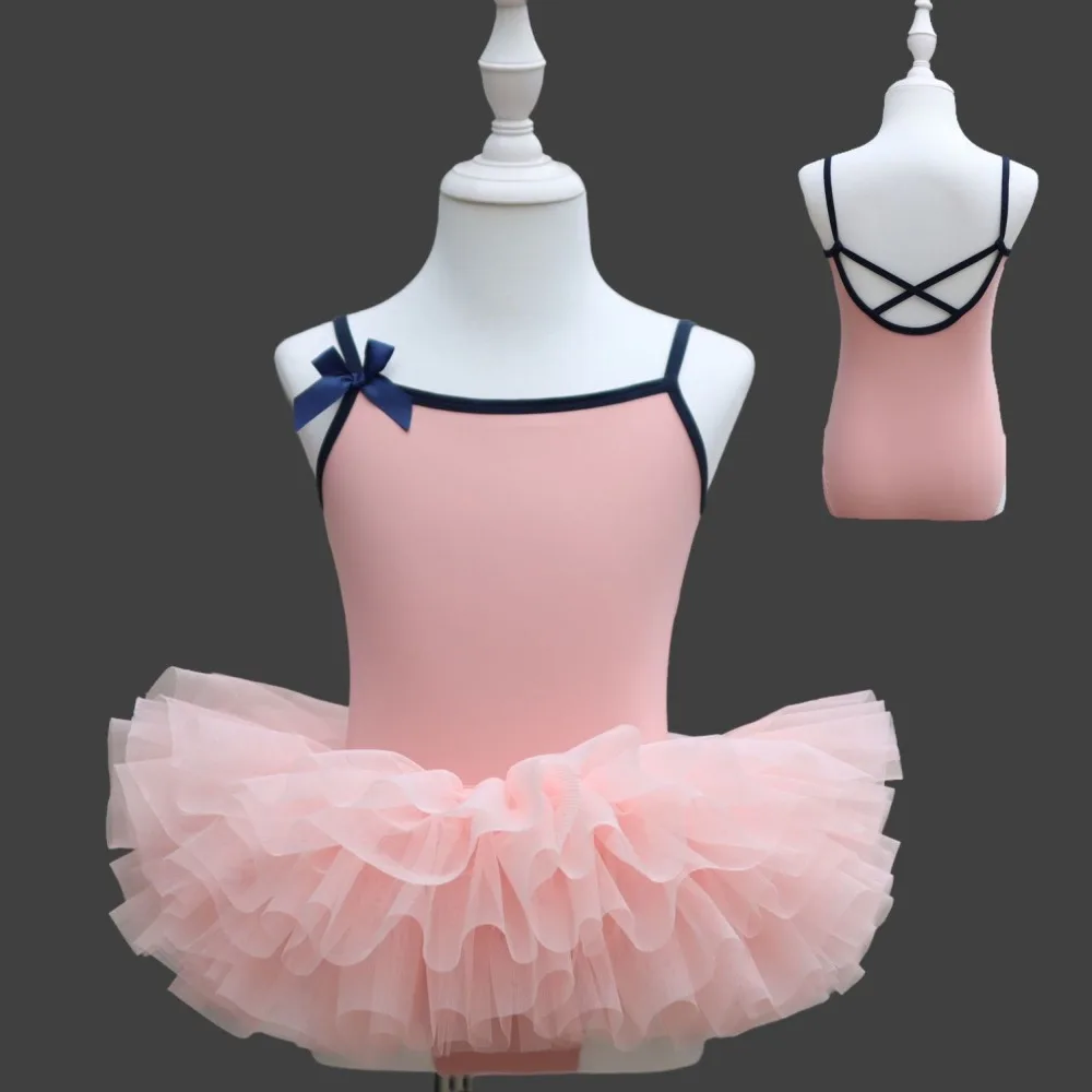 Mädchen Tutu-Rock-Sets: Rosa Ballett-Bodysuit und 6-lagiger Tüllrock, 2-teiliges Party-Ballkleid-Minikleid für 2-12 Jahre