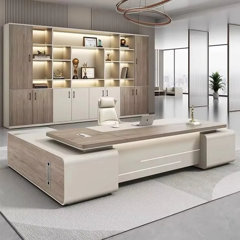 Reception Luxury Office Desk Aesthetic Organizer Modern Executive Office Desk Standing L Shaped Escritorio Oficina Furniture - view 3