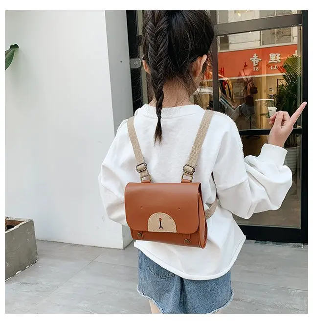 

Bear Baby Backpack Bag PU Leather Infant Kindergarten Kids School Bags for Girls Boys Children Shoulder Bag 2-8Y Small Size