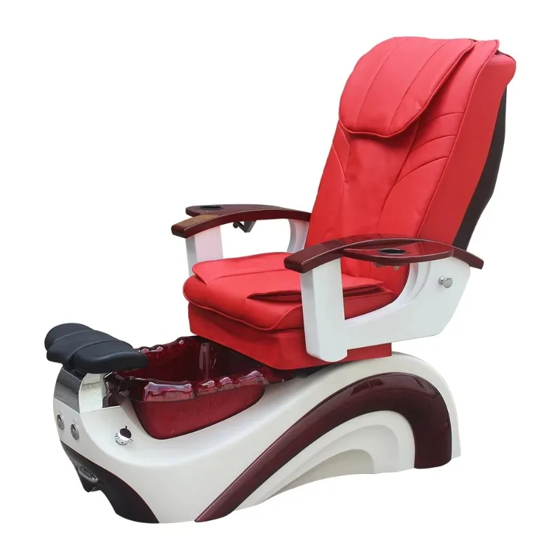 Kangmei Modern Luxury Beauty Nail Equipment Pipeless Whirlpool Foot Spa Massage Pedicure Chair with Sink