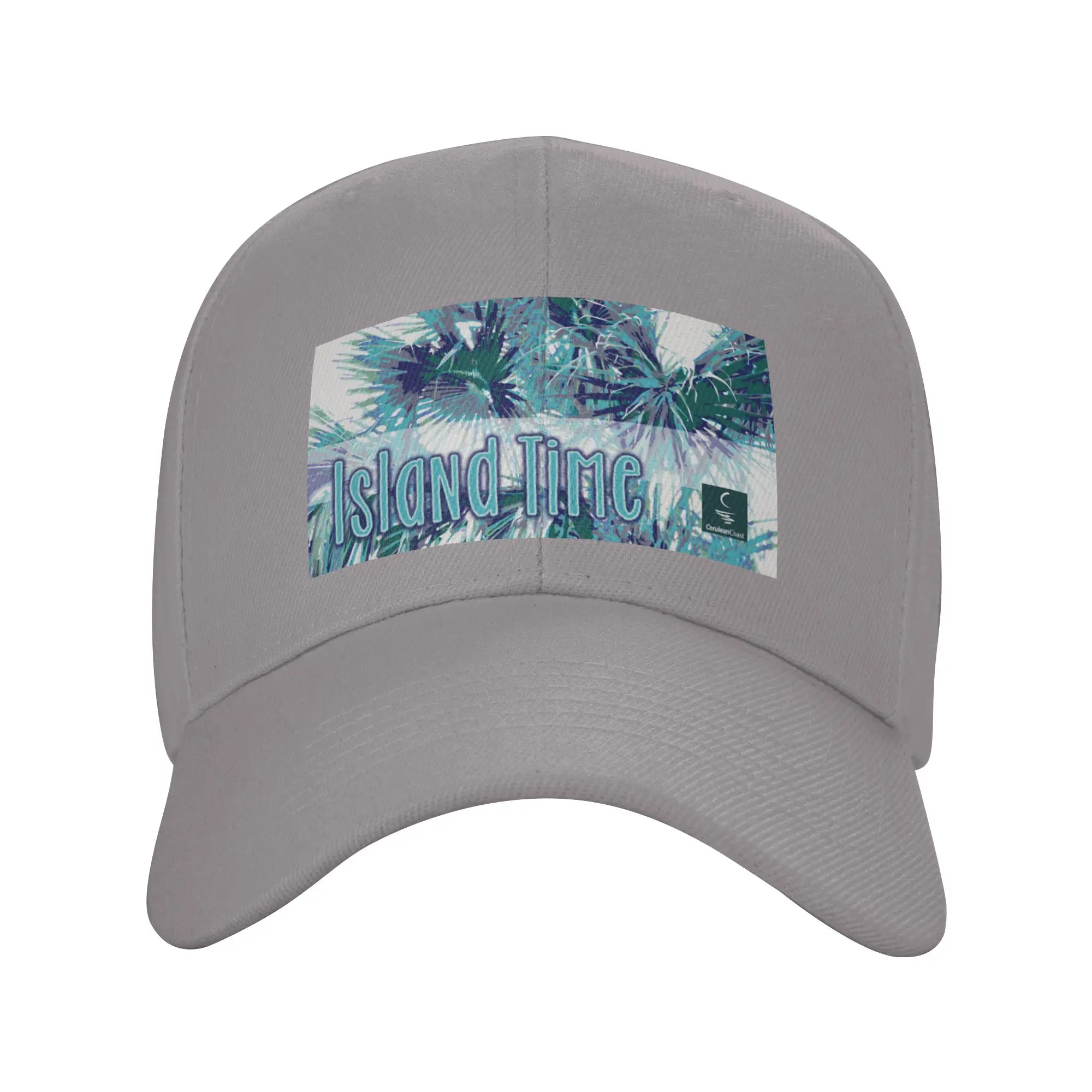 Island Time on Cerulean Coast Turquoise Trendy Baseball Cap Truck Driving Fashion Cap Baseball Cap
