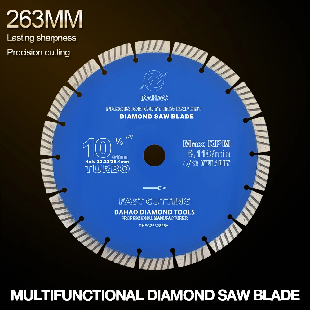 

230/263mm Split Tooth Segmented Shape Diamond Saw Blade Volcanic Rock Cutting Blade Cutting for Concrete / Stone / Masonr/ Brick