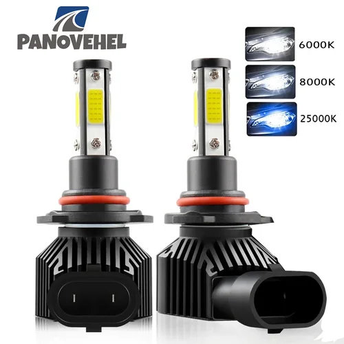 2 piezas LED de 360 grados 140000 LM 110W H7 H11 bombilla LED H1 H4 H9 9005 HB3 9006 HB4 bombilla de faro de coche 6000K luz antiniebla 12V 6000K