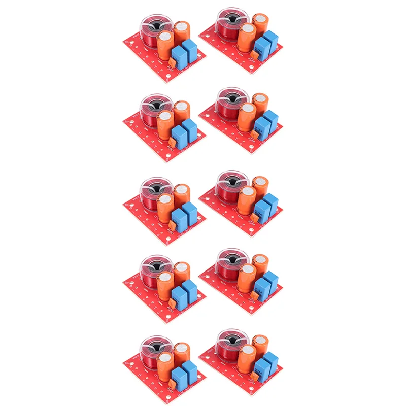 APPLIA-10Pcs 2 Way 80W Diy Speaker Filter Circuit Treble Bass Frequency Divider Home Theater Hifi Stereo Audio Crossover Filter