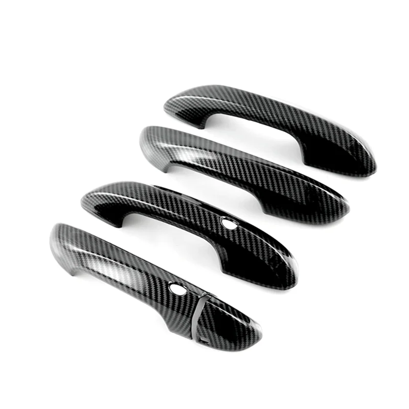 For MG 4 MG4 EV Mulan 2023 Car Exterior Door Handle Cover Trim Decoration Accessories ,ABS Carbon Fiber