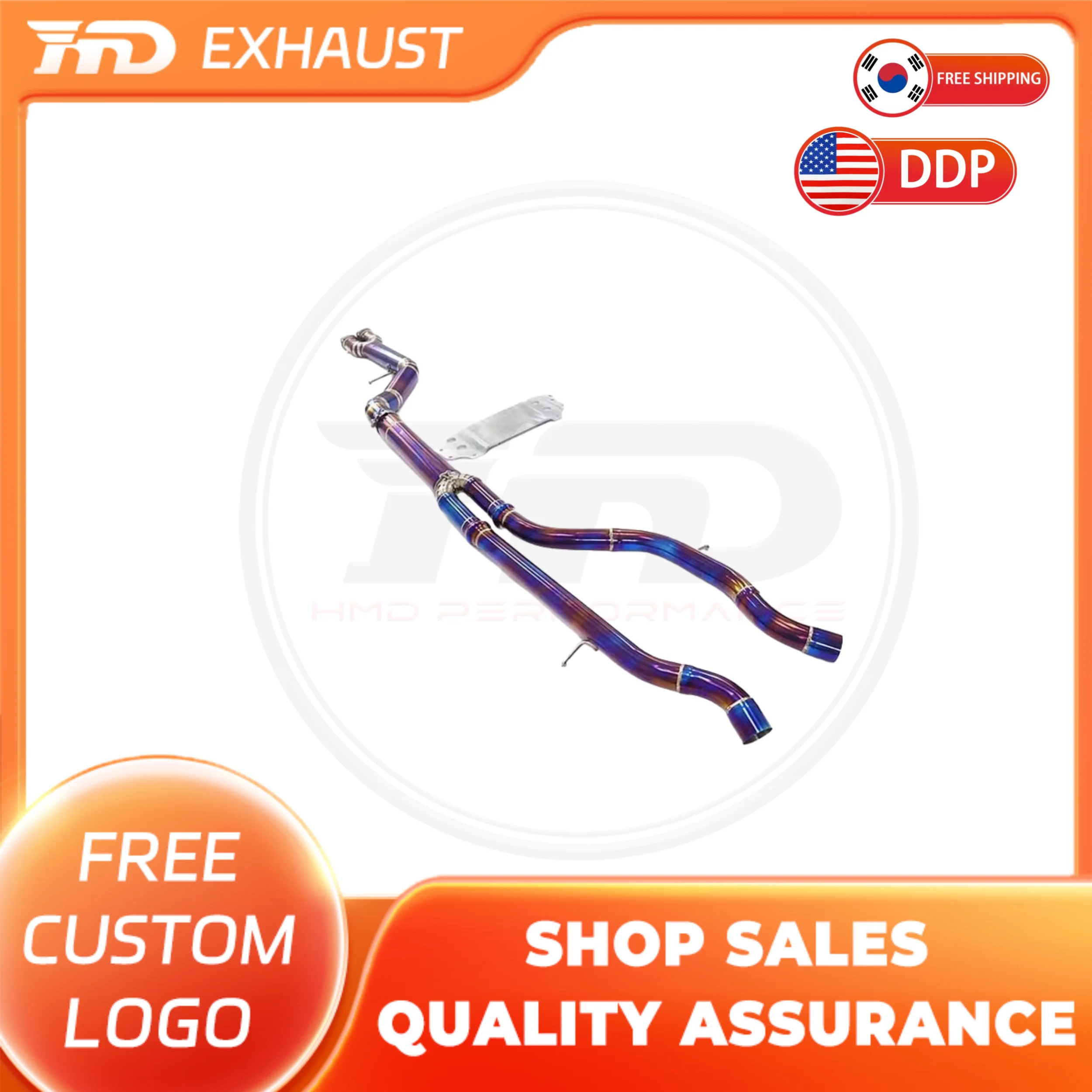 

HMD Exclusive Customization Middle Pipe for BMW M3 M4 F80 F82 High Flow Performance Equal Length Middle Pipe With Resonator
